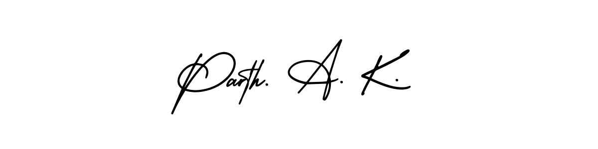 Make a beautiful signature design for name Parth. A. K.. With this signature (AmerikaSignatureDemo-Regular) style, you can create a handwritten signature for free. Parth. A. K. signature style 3 images and pictures png