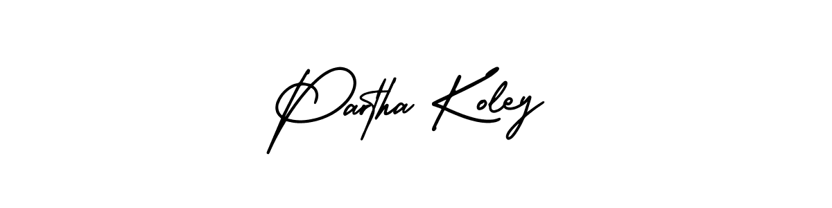 Partha Koley stylish signature style. Best Handwritten Sign (AmerikaSignatureDemo-Regular) for my name. Handwritten Signature Collection Ideas for my name Partha Koley. Partha Koley signature style 3 images and pictures png