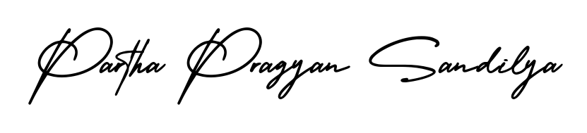 An effortless, minimalist signature concept for Partha Pragyan Sandilya using AmerikaSignatureDemo-Regular design. Clean lines that look great on any document. Partha Pragyan Sandilya signature style 3 images and pictures png