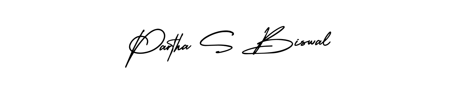 Design your own signature with our free online signature maker. With this signature software, you can create a handwritten (AmerikaSignatureDemo-Regular) signature for name Partha S Biswal. Partha S Biswal signature style 3 images and pictures png