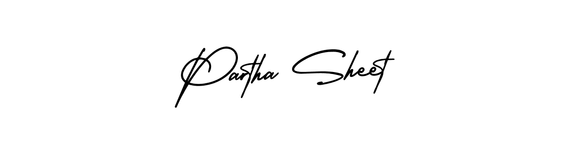 Partha Sheet stylish signature style. Best Handwritten Sign (AmerikaSignatureDemo-Regular) for my name. Handwritten Signature Collection Ideas for my name Partha Sheet. Partha Sheet signature style 3 images and pictures png