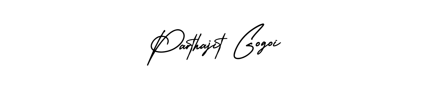 This is the best signature style for the Parthajit Gogoi name. Also you like these signature font (AmerikaSignatureDemo-Regular). Mix name signature. Parthajit Gogoi signature style 3 images and pictures png