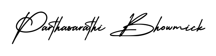 Explore multiple handwriting variations for Parthasarathi Bhowmick including this stunning AmerikaSignatureDemo-Regular design. Free to use across all platforms. Parthasarathi Bhowmick signature style 3 images and pictures png