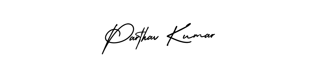 This is the best signature style for the Parthav Kumar name. Also you like these signature font (AmerikaSignatureDemo-Regular). Mix name signature. Parthav Kumar signature style 3 images and pictures png