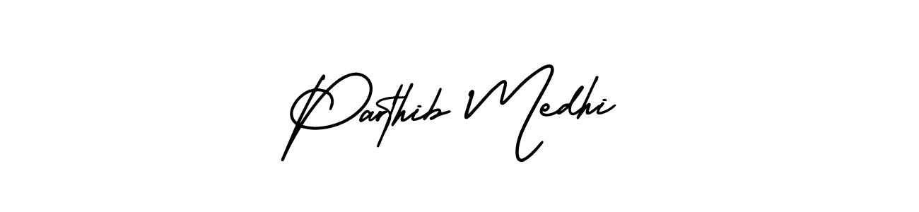 How to make Parthib Medhi name signature. Use AmerikaSignatureDemo-Regular style for creating short signs online. This is the latest handwritten sign. Parthib Medhi signature style 3 images and pictures png
