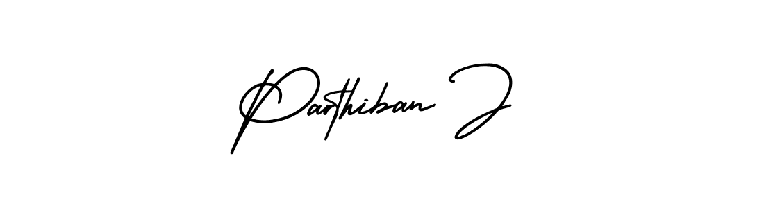 Design your own signature with our free online signature maker. With this signature software, you can create a handwritten (AmerikaSignatureDemo-Regular) signature for name Parthiban J. Parthiban J signature style 3 images and pictures png