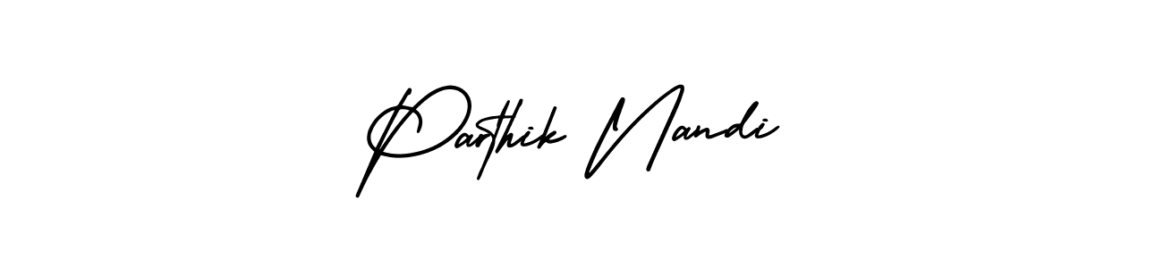 Also You can easily find your signature by using the search form. We will create Parthik Nandi name handwritten signature images for you free of cost using AmerikaSignatureDemo-Regular sign style. Parthik Nandi signature style 3 images and pictures png
