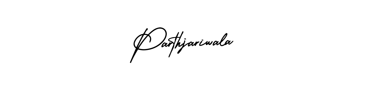 The best way (AmerikaSignatureDemo-Regular) to make a short signature is to pick only two or three words in your name. The name Parthjariwala include a total of six letters. For converting this name. Parthjariwala signature style 3 images and pictures png