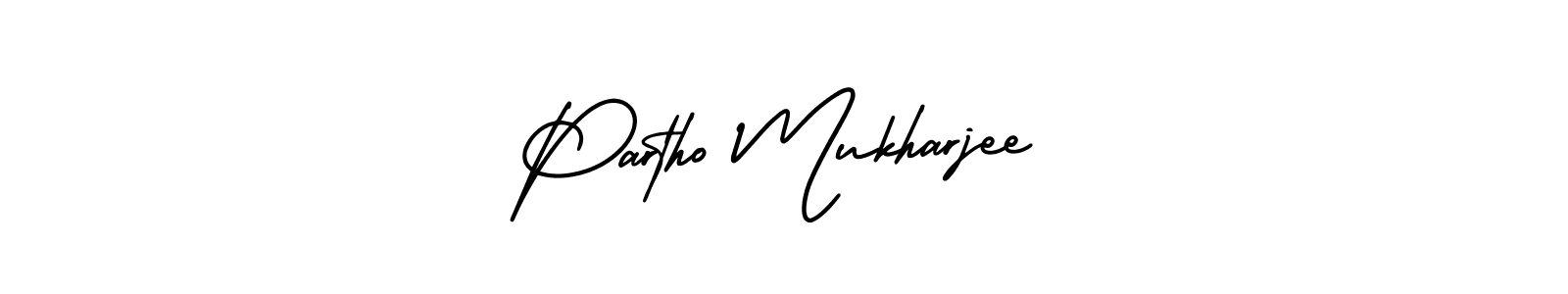 This is the best signature style for the Partho Mukharjee name. Also you like these signature font (AmerikaSignatureDemo-Regular). Mix name signature. Partho Mukharjee signature style 3 images and pictures png