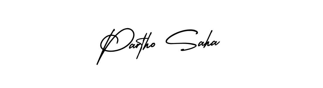 Also You can easily find your signature by using the search form. We will create Partho Saha name handwritten signature images for you free of cost using AmerikaSignatureDemo-Regular sign style. Partho Saha signature style 3 images and pictures png