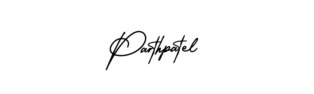 How to make Parthpatel name signature. Use AmerikaSignatureDemo-Regular style for creating short signs online. This is the latest handwritten sign. Parthpatel signature style 3 images and pictures png