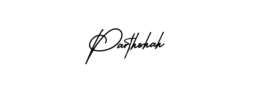 How to make Parthshah name signature. Use AmerikaSignatureDemo-Regular style for creating short signs online. This is the latest handwritten sign. Parthshah signature style 3 images and pictures png