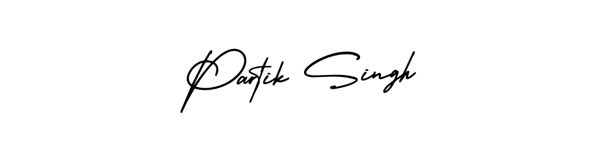 Design your own signature with our free online signature maker. With this signature software, you can create a handwritten (AmerikaSignatureDemo-Regular) signature for name Partik Singh. Partik Singh signature style 3 images and pictures png