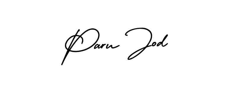 Similarly AmerikaSignatureDemo-Regular is the best handwritten signature design. Signature creator online .You can use it as an online autograph creator for name Paru Jod. Paru Jod signature style 3 images and pictures png