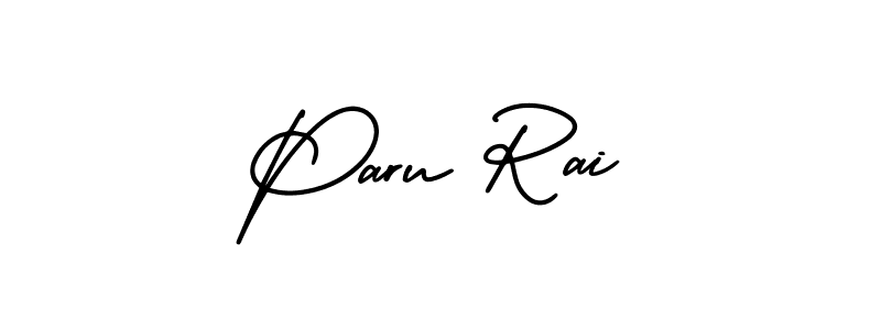 AmerikaSignatureDemo-Regular is a professional signature style that is perfect for those who want to add a touch of class to their signature. It is also a great choice for those who want to make their signature more unique. Get Paru Rai name to fancy signature for free. Paru Rai signature style 3 images and pictures png