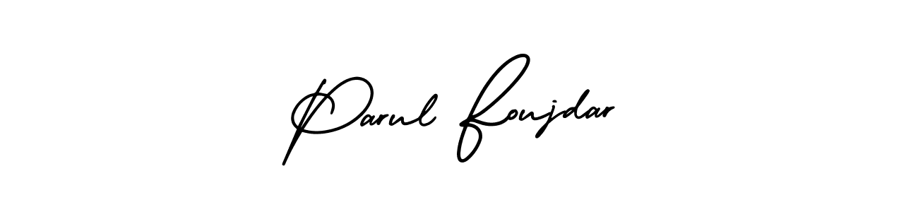 Make a beautiful signature design for name Parul Foujdar. With this signature (AmerikaSignatureDemo-Regular) style, you can create a handwritten signature for free. Parul Foujdar signature style 3 images and pictures png