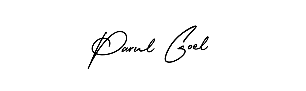 How to make Parul Goel signature? AmerikaSignatureDemo-Regular is a professional autograph style. Create handwritten signature for Parul Goel name. Parul Goel signature style 3 images and pictures png