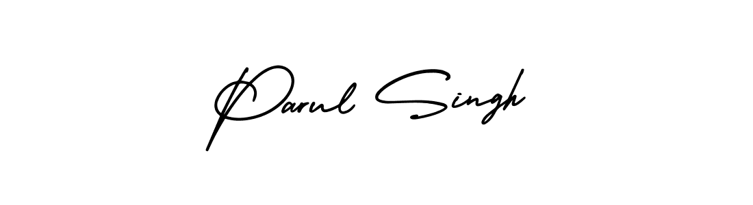 The best way (AmerikaSignatureDemo-Regular) to make a short signature is to pick only two or three words in your name. The name Parul Singh include a total of six letters. For converting this name. Parul Singh signature style 3 images and pictures png