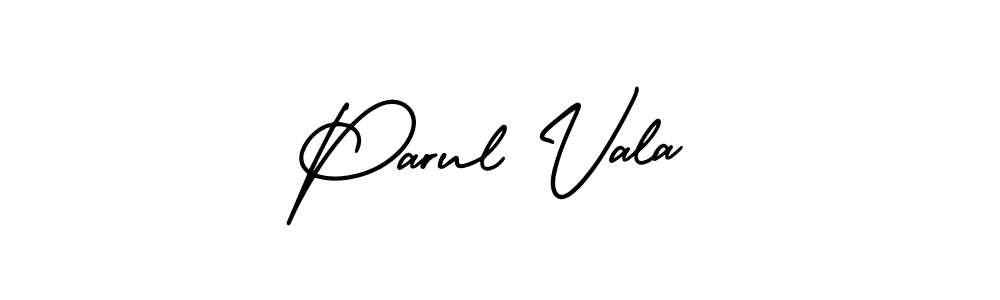 The best way (AmerikaSignatureDemo-Regular) to make a short signature is to pick only two or three words in your name. The name Parul Vala include a total of six letters. For converting this name. Parul Vala signature style 3 images and pictures png