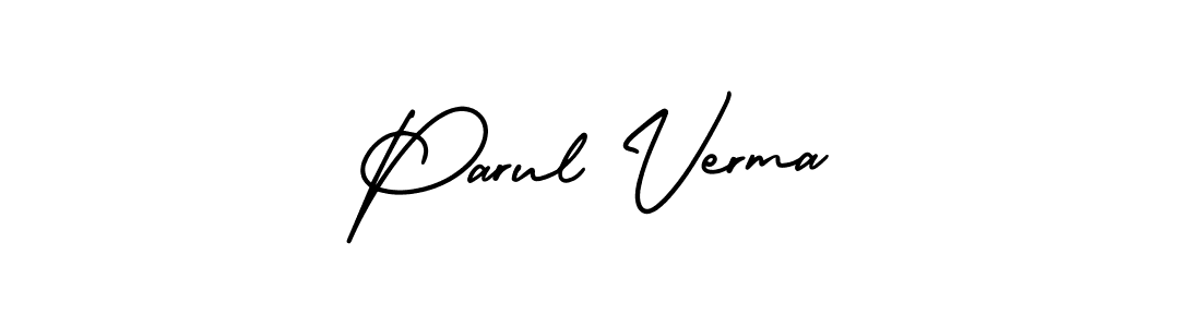 Create a beautiful signature design for name Parul Verma. With this signature (AmerikaSignatureDemo-Regular) fonts, you can make a handwritten signature for free. Parul Verma signature style 3 images and pictures png