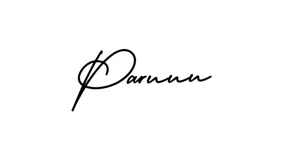 How to make Paruuu name signature. Use AmerikaSignatureDemo-Regular style for creating short signs online. This is the latest handwritten sign. Paruuu signature style 3 images and pictures png