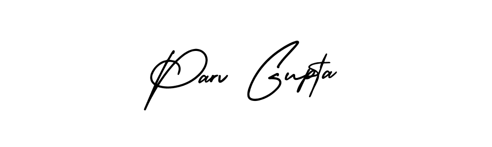 Use a signature maker to create a handwritten signature online. With this signature software, you can design (AmerikaSignatureDemo-Regular) your own signature for name Parv Gupta. Parv Gupta signature style 3 images and pictures png