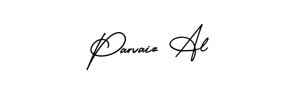 The best way (AmerikaSignatureDemo-Regular) to make a short signature is to pick only two or three words in your name. The name Parvaiz Al include a total of six letters. For converting this name. Parvaiz Al signature style 3 images and pictures png