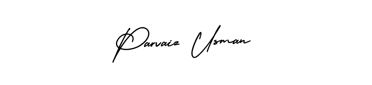 How to make Parvaiz Usman name signature. Use AmerikaSignatureDemo-Regular style for creating short signs online. This is the latest handwritten sign. Parvaiz Usman signature style 3 images and pictures png