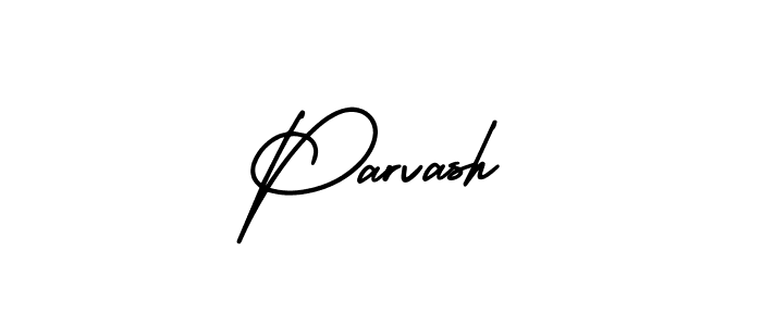 Parvash stylish signature style. Best Handwritten Sign (AmerikaSignatureDemo-Regular) for my name. Handwritten Signature Collection Ideas for my name Parvash. Parvash signature style 3 images and pictures png