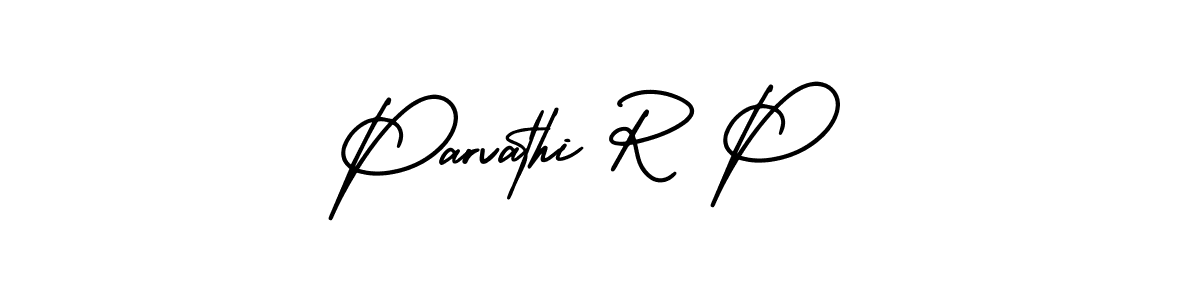 Parvathi R P stylish signature style. Best Handwritten Sign (AmerikaSignatureDemo-Regular) for my name. Handwritten Signature Collection Ideas for my name Parvathi R P. Parvathi R P signature style 3 images and pictures png