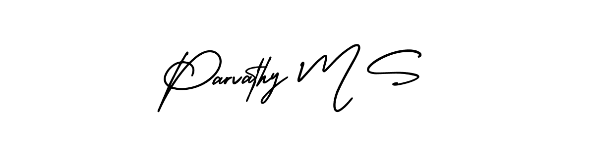 Similarly AmerikaSignatureDemo-Regular is the best handwritten signature design. Signature creator online .You can use it as an online autograph creator for name Parvathy M S. Parvathy M S signature style 3 images and pictures png