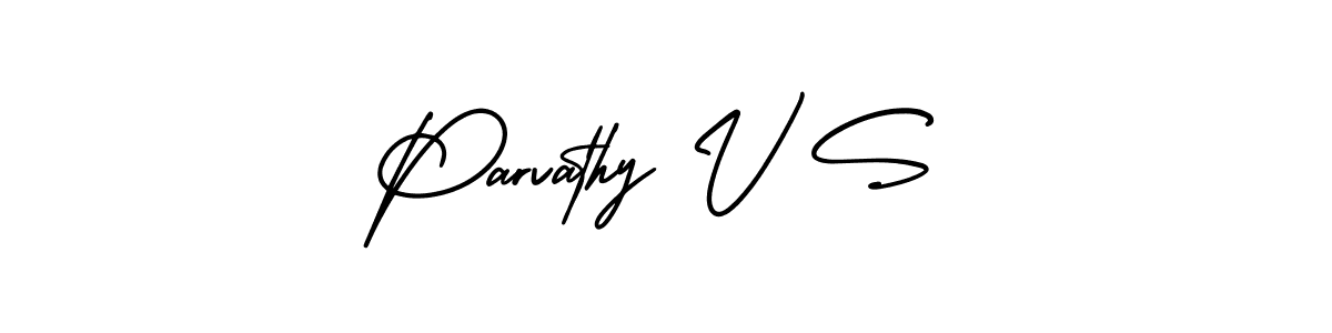 Also we have Parvathy V S name is the best signature style. Create professional handwritten signature collection using AmerikaSignatureDemo-Regular autograph style. Parvathy V S signature style 3 images and pictures png