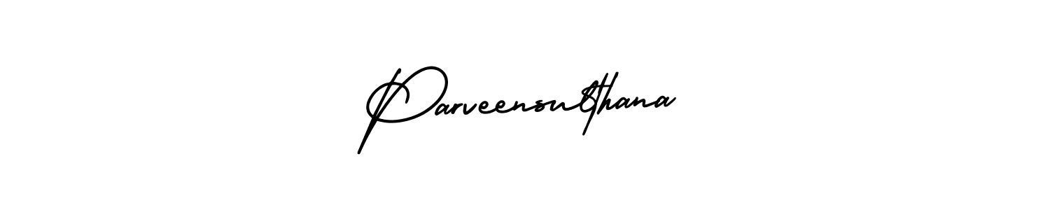 Make a beautiful signature design for name Parveensulthana. With this signature (AmerikaSignatureDemo-Regular) style, you can create a handwritten signature for free. Parveensulthana signature style 3 images and pictures png