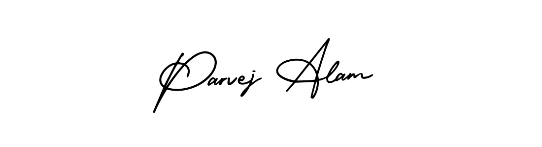 Also You can easily find your signature by using the search form. We will create Parvej Alam name handwritten signature images for you free of cost using AmerikaSignatureDemo-Regular sign style. Parvej Alam signature style 3 images and pictures png