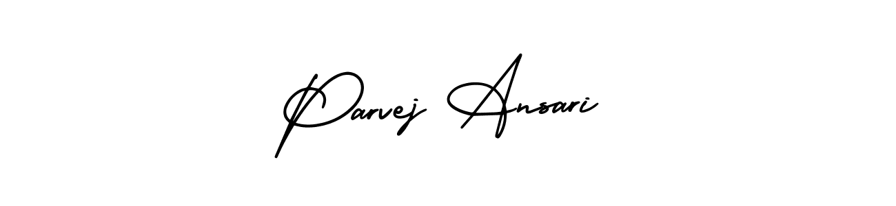 Also You can easily find your signature by using the search form. We will create Parvej Ansari name handwritten signature images for you free of cost using AmerikaSignatureDemo-Regular sign style. Parvej Ansari signature style 3 images and pictures png