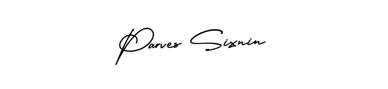 This is the best signature style for the Parves Sixnin name. Also you like these signature font (AmerikaSignatureDemo-Regular). Mix name signature. Parves Sixnin signature style 3 images and pictures png