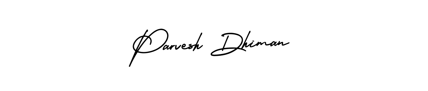 Design your own signature with our free online signature maker. With this signature software, you can create a handwritten (AmerikaSignatureDemo-Regular) signature for name Parvesh Dhiman. Parvesh Dhiman signature style 3 images and pictures png