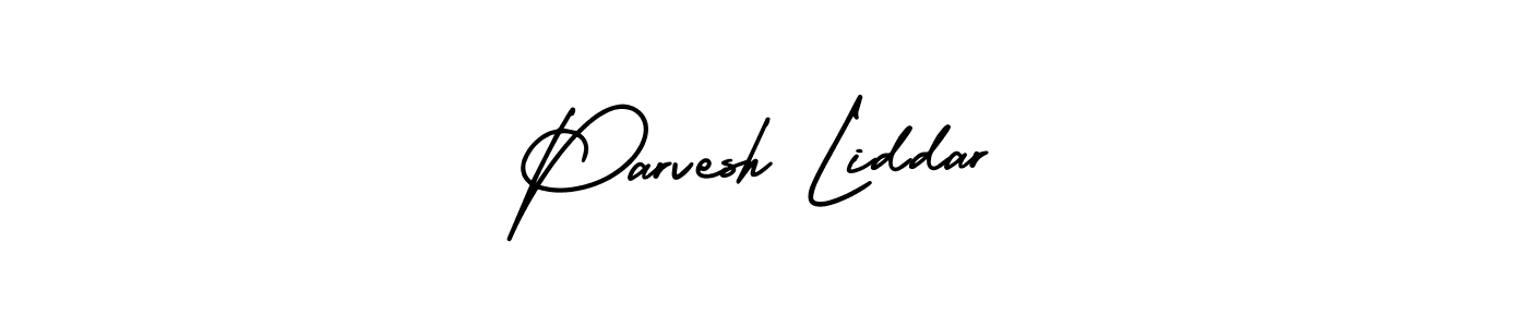 Parvesh Liddar stylish signature style. Best Handwritten Sign (AmerikaSignatureDemo-Regular) for my name. Handwritten Signature Collection Ideas for my name Parvesh Liddar. Parvesh Liddar signature style 3 images and pictures png