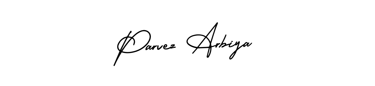 Similarly AmerikaSignatureDemo-Regular is the best handwritten signature design. Signature creator online .You can use it as an online autograph creator for name Parvez Arbiya. Parvez Arbiya signature style 3 images and pictures png