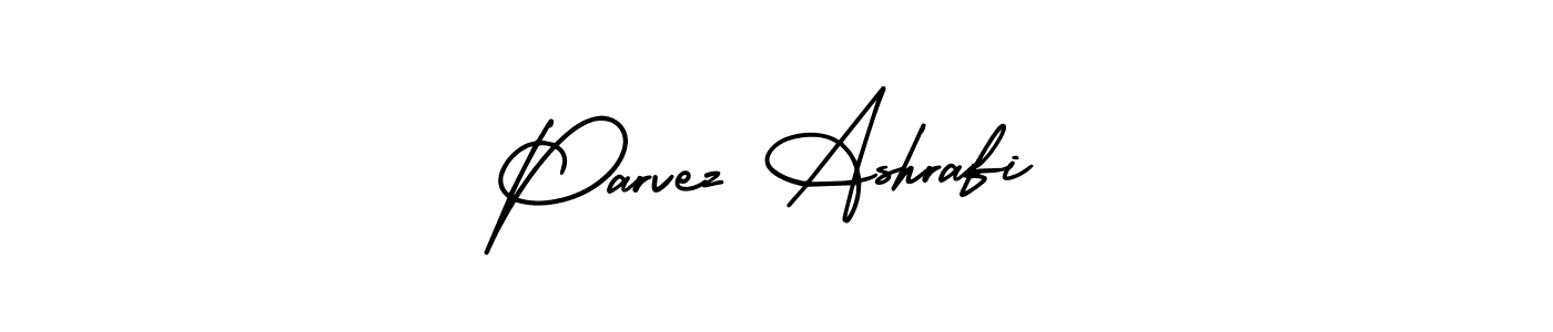 How to make Parvez Ashrafi name signature. Use AmerikaSignatureDemo-Regular style for creating short signs online. This is the latest handwritten sign. Parvez Ashrafi signature style 3 images and pictures png