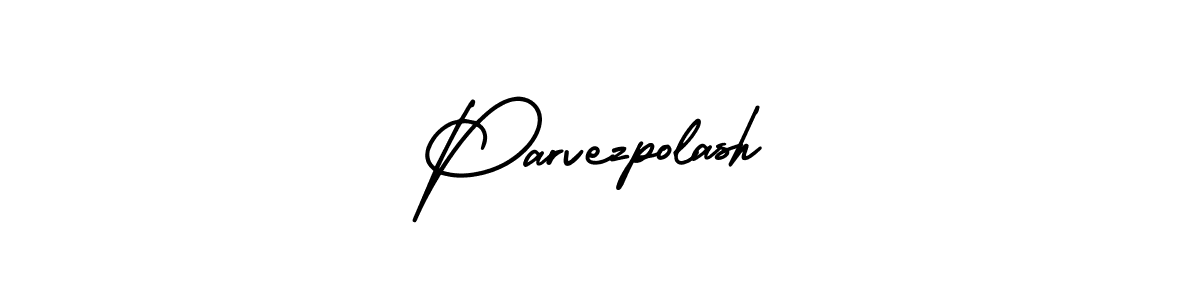 This is the best signature style for the Parvezpolash name. Also you like these signature font (AmerikaSignatureDemo-Regular). Mix name signature. Parvezpolash signature style 3 images and pictures png