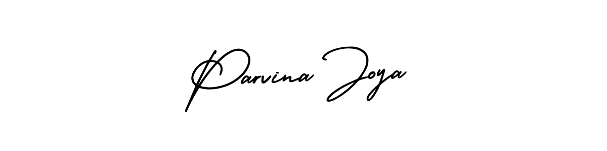 Parvina Joya stylish signature style. Best Handwritten Sign (AmerikaSignatureDemo-Regular) for my name. Handwritten Signature Collection Ideas for my name Parvina Joya. Parvina Joya signature style 3 images and pictures png