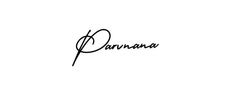 Parvnana stylish signature style. Best Handwritten Sign (AmerikaSignatureDemo-Regular) for my name. Handwritten Signature Collection Ideas for my name Parvnana. Parvnana signature style 3 images and pictures png