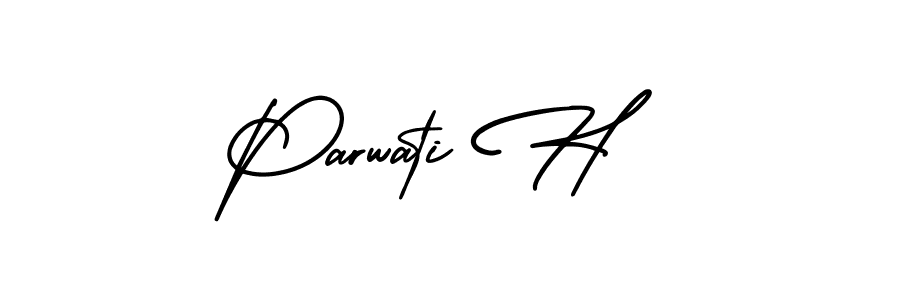 Design your own signature with our free online signature maker. With this signature software, you can create a handwritten (AmerikaSignatureDemo-Regular) signature for name Parwati H. Parwati H signature style 3 images and pictures png