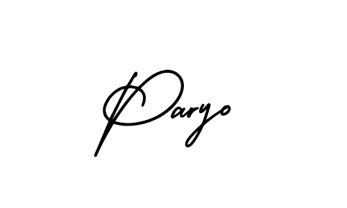 Similarly AmerikaSignatureDemo-Regular is the best handwritten signature design. Signature creator online .You can use it as an online autograph creator for name Paryo. Paryo signature style 3 images and pictures png