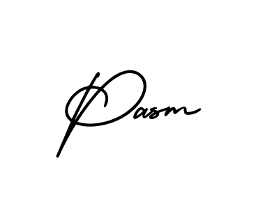 How to Draw Pasm signature style? AmerikaSignatureDemo-Regular is a latest design signature styles for name Pasm. Pasm signature style 3 images and pictures png