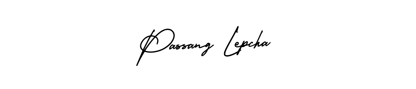 Passang Lepcha stylish signature style. Best Handwritten Sign (AmerikaSignatureDemo-Regular) for my name. Handwritten Signature Collection Ideas for my name Passang Lepcha. Passang Lepcha signature style 3 images and pictures png