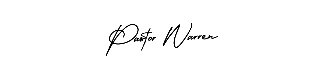 The best way (AmerikaSignatureDemo-Regular) to make a short signature is to pick only two or three words in your name. The name Pastor Warren include a total of six letters. For converting this name. Pastor Warren signature style 3 images and pictures png