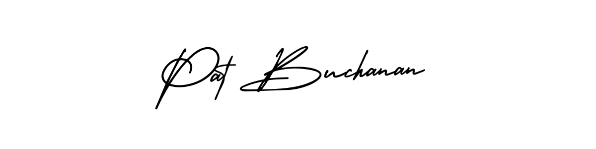 The best way (AmerikaSignatureDemo-Regular) to make a short signature is to pick only two or three words in your name. The name Pat Buchanan include a total of six letters. For converting this name. Pat Buchanan signature style 3 images and pictures png
