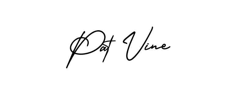Pat Vine stylish signature style. Best Handwritten Sign (AmerikaSignatureDemo-Regular) for my name. Handwritten Signature Collection Ideas for my name Pat Vine. Pat Vine signature style 3 images and pictures png